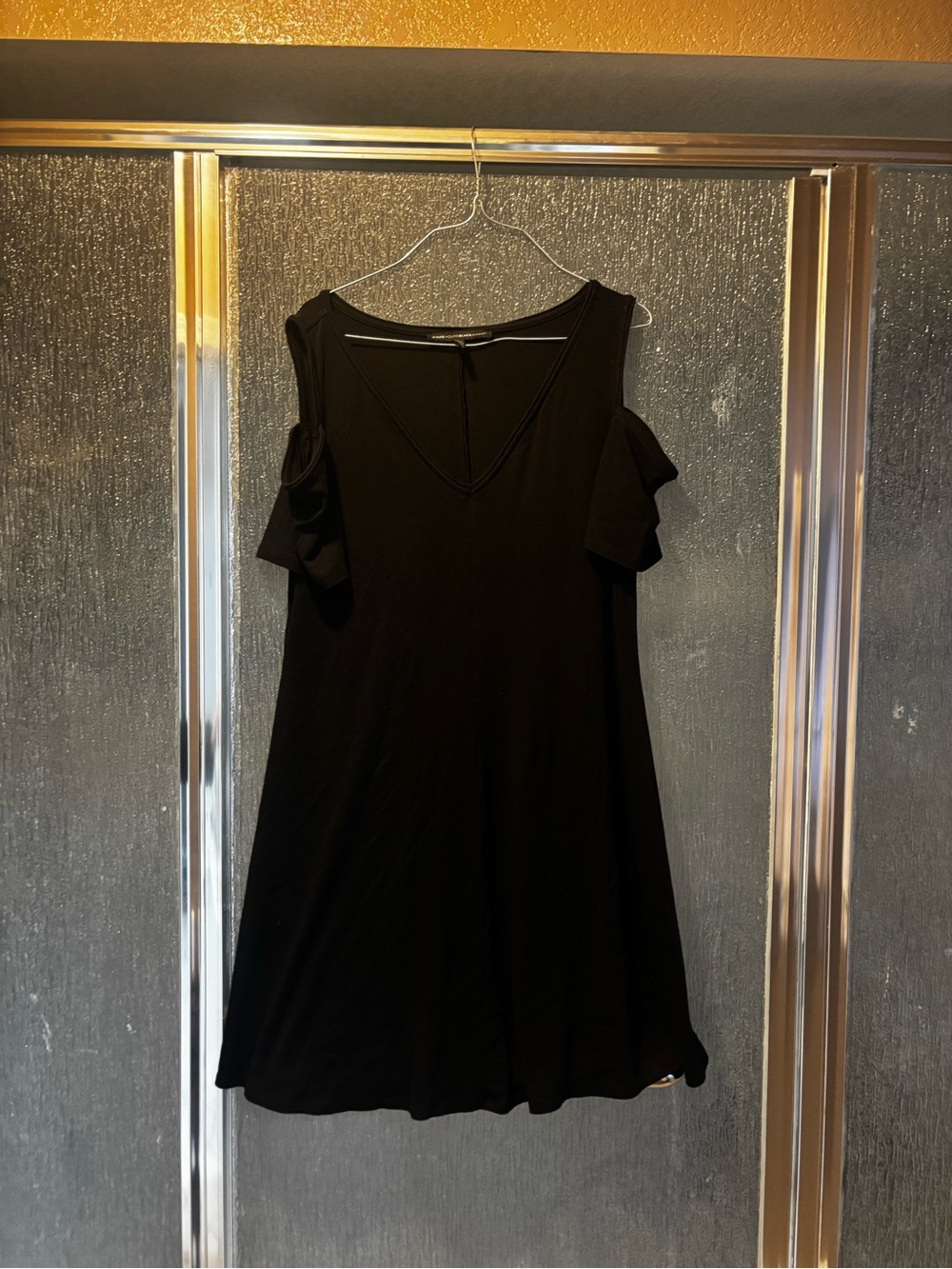 White House Black Market Black Cold-Shoulder Mini Dress